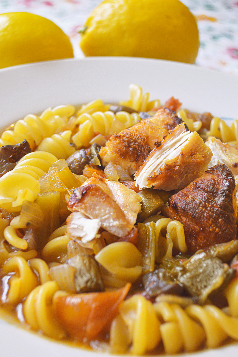Recipe for soup with pasta and chicken breast