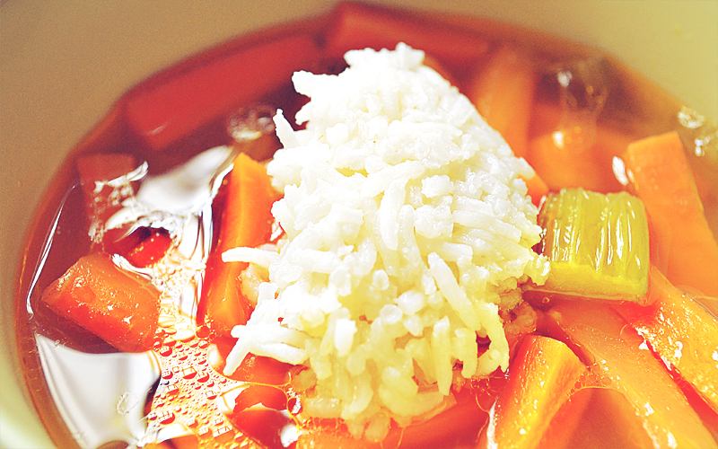 طرز تهیه سوپ برنج و سبزیجات